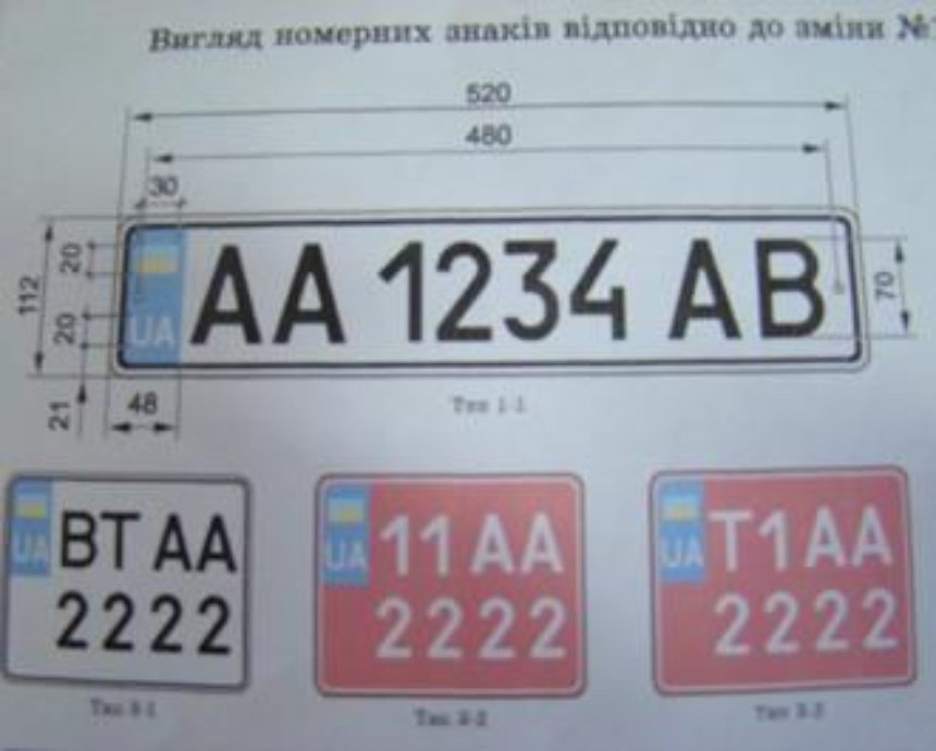 Автомобильные номера в Украине подешевеют и начнут соответствовать европейским стандартам