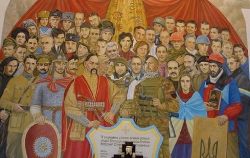 В столичном храме изобразили воинов АТО и героев Майдана (фото)