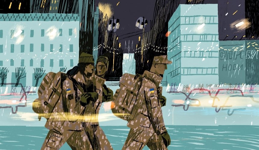 Украинский иллюстратор нарисовал напряженность в Киеве для The New Yorker