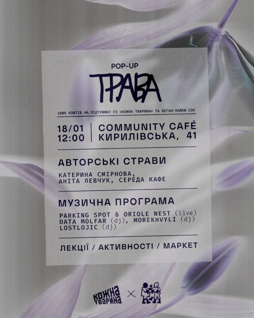 Трава pop-up в Community Café у Києві 18 січня 2026 року