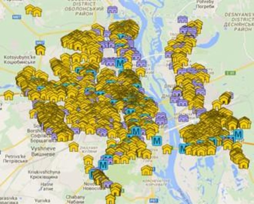 В Киеве появилась интерактивная карта с адресами подземных укрытий