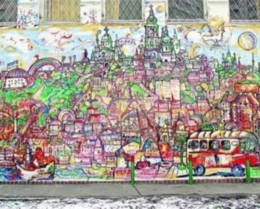 Художник создал граффити с удивительными достопримечательностями Киева (фото)