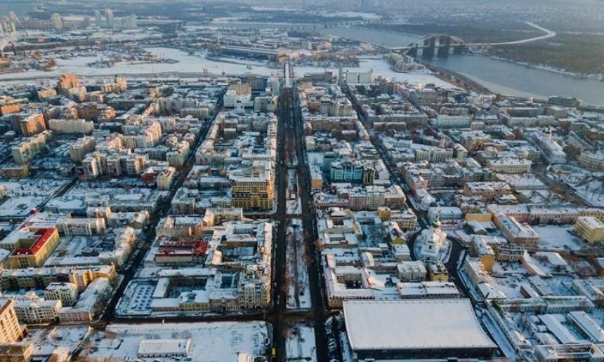 Зимний Киев показали с высоты птичьего полета (фото)