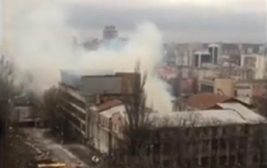 В Киеве горел завод «Радар» (видео)