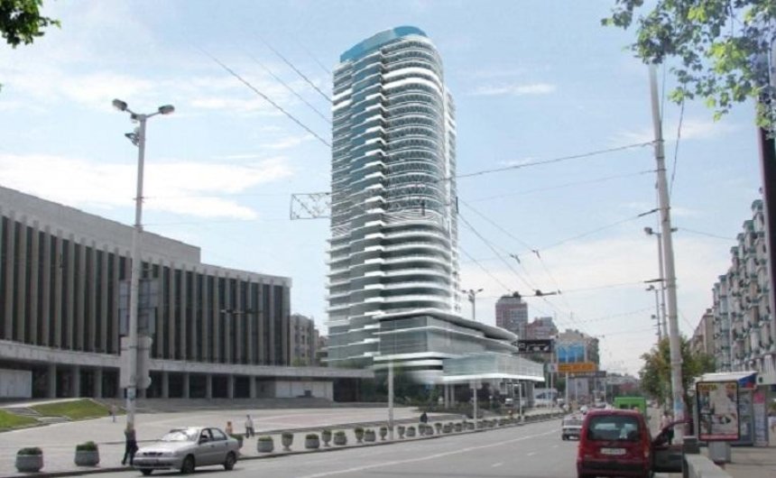 Возле метро «Дворец Украина» собираются построить небоскреб (фото)