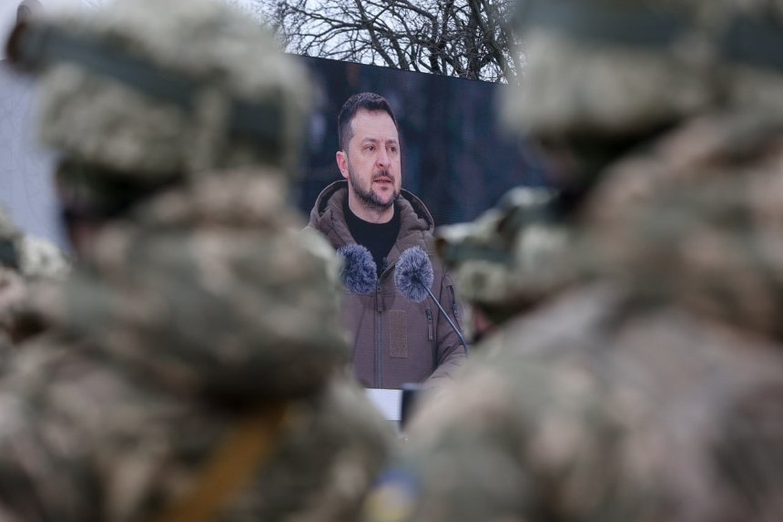Зеленський виступає перед військовими 24 лютого 2023