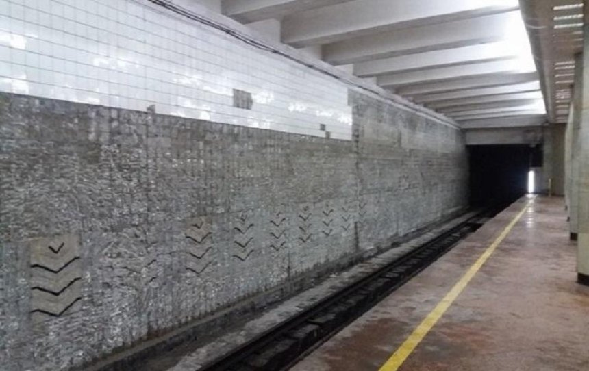 Как выглядит станция метро «Святошин» во время ремонта (фото)