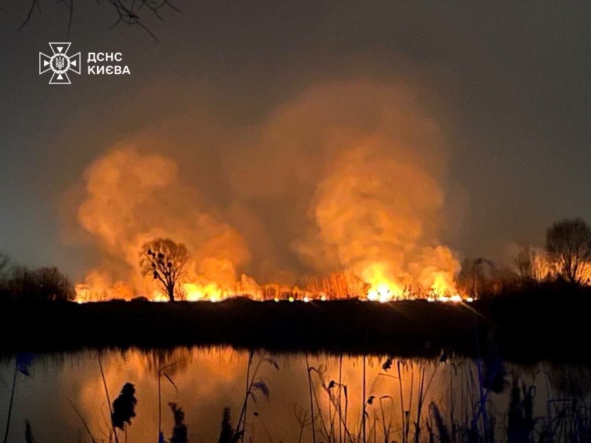 5 березня у Дарницькому районі на території екопарку "Осокорки" сталася пожежа
