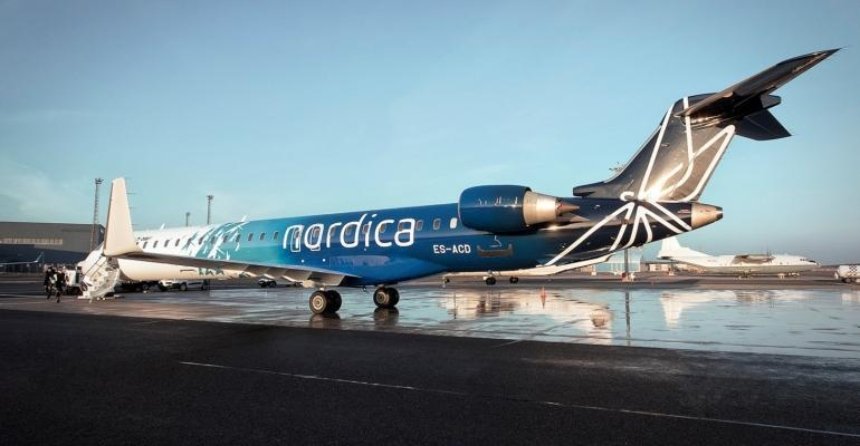 В киевском аэропорту первый самолет со стрекозой авиакомпании Nordica встретят салютом