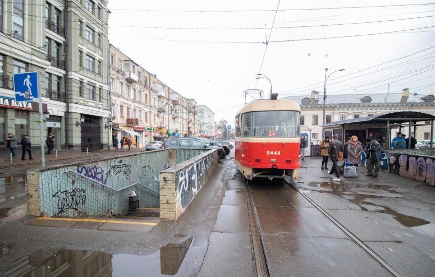 Трамвайную линию на Подоле закроют на реконструкцию