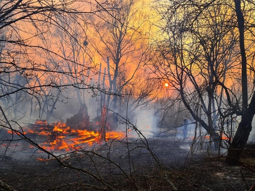 В Чернобыльской зоне усилились пожары — уже горит 35 га леса