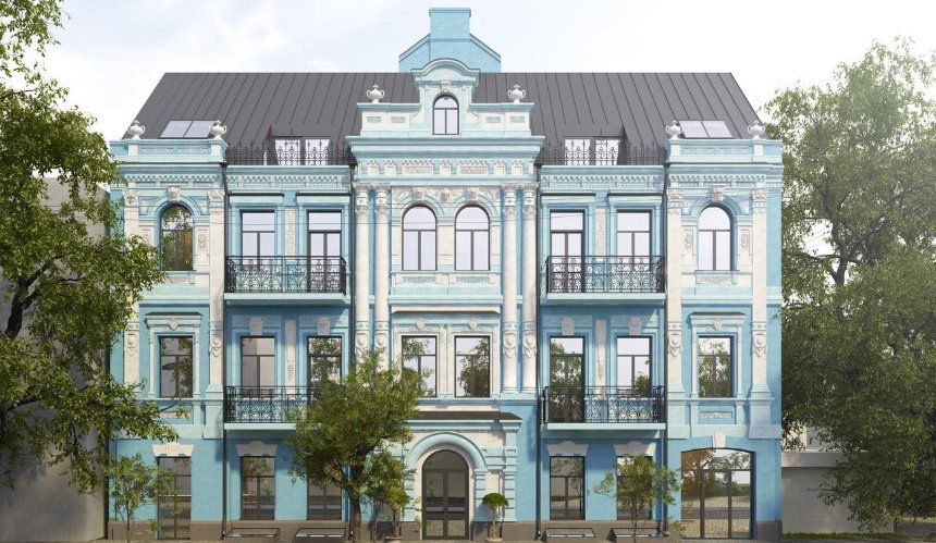 Дом Рутковского снова станет голубым: как он будет выглядеть после реставрации