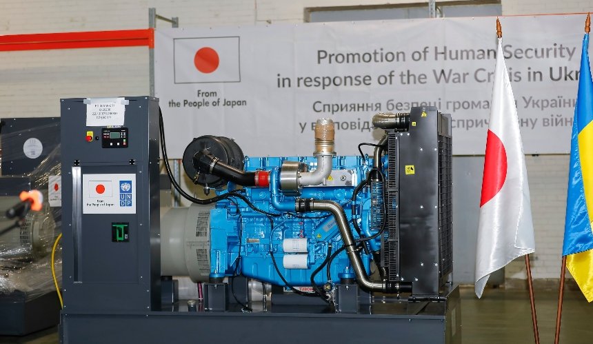 Уряд Японії передав Київщині 5 генераторів високої потужності 