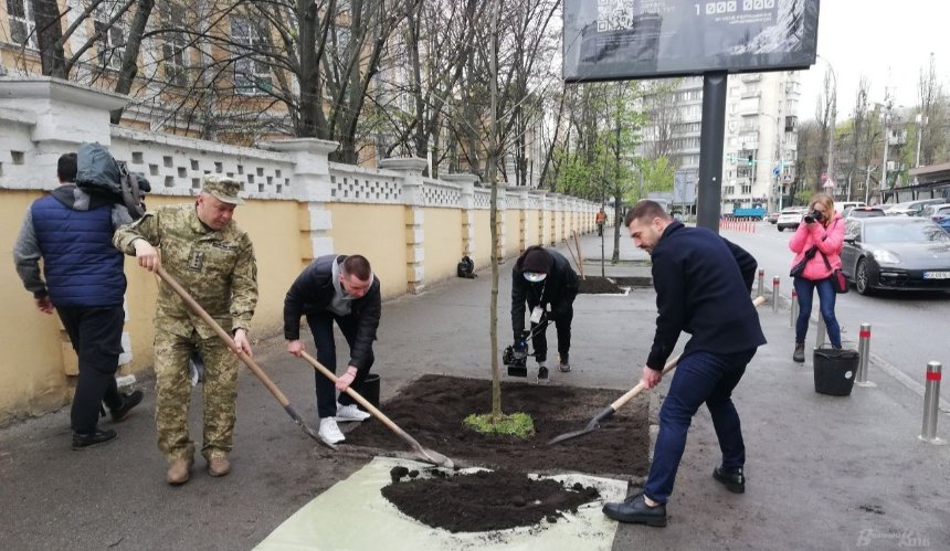 У Києві висадили дерева з QR-кодами для допомоги військовим