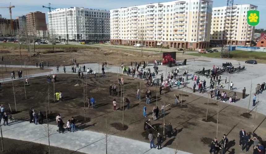 У Бучі висадили Сквер пам'яті про загиблих цивільних під час російської окупації