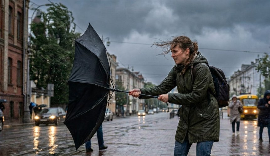 Штормове попередження у Києві: до кінця дня 7 квітня очікуються сильні пориви вітру