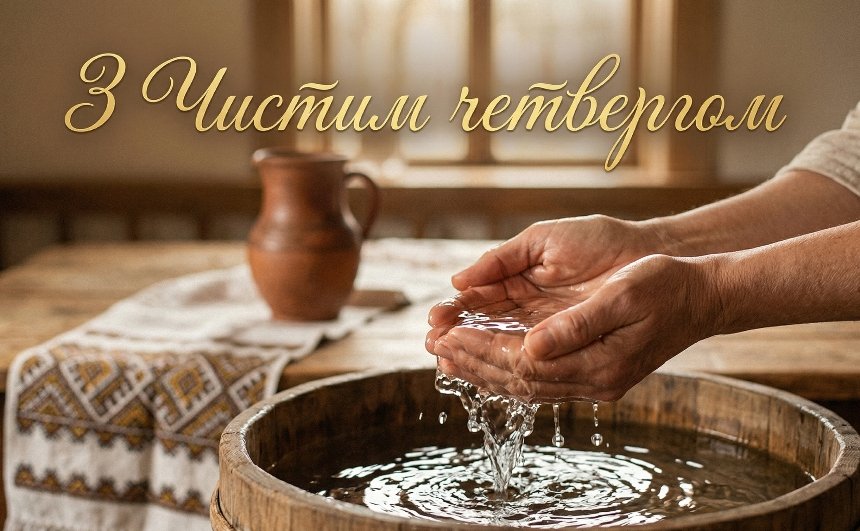 Привітання з Чистим четвергом 2026 у святкових листівках Привітання з Чистим четвергом 2026 у святкових листівках