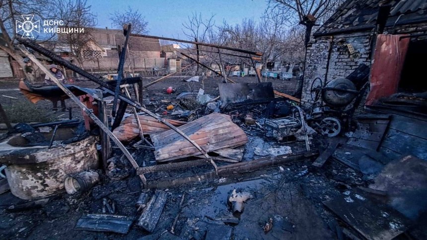 Нічна атака дронів на Київщину 15 квітня