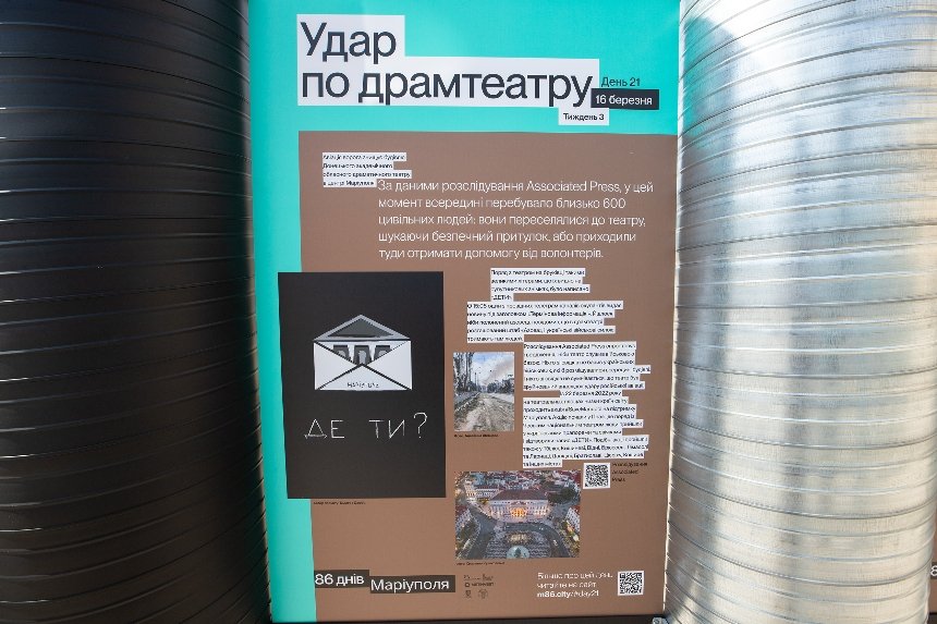 На Софійській площі відкрилася виставка "Маріуполь: 86 днів оборони"