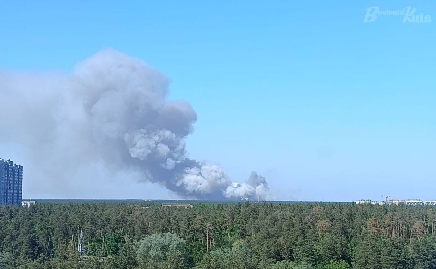 У Києві можливе погіршення якості повітря через пожежу у Вишгородському районі: деталі