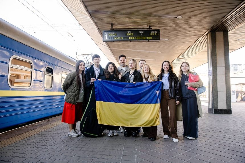 Із Центрального вокзалу Києва вирушив потяг на "Євробачення-2026"