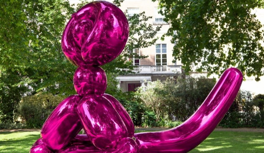 скульптура Джеффа Кунса Balloon Monkey (Magenta)