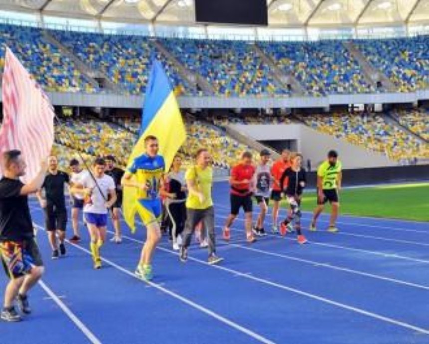 Киевляне поддержали олимпийскую сборную флешмобом