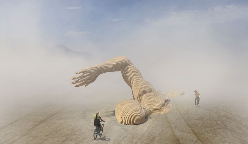 В Киеве откроют огромную скульптуру, которую создали для Burning Man