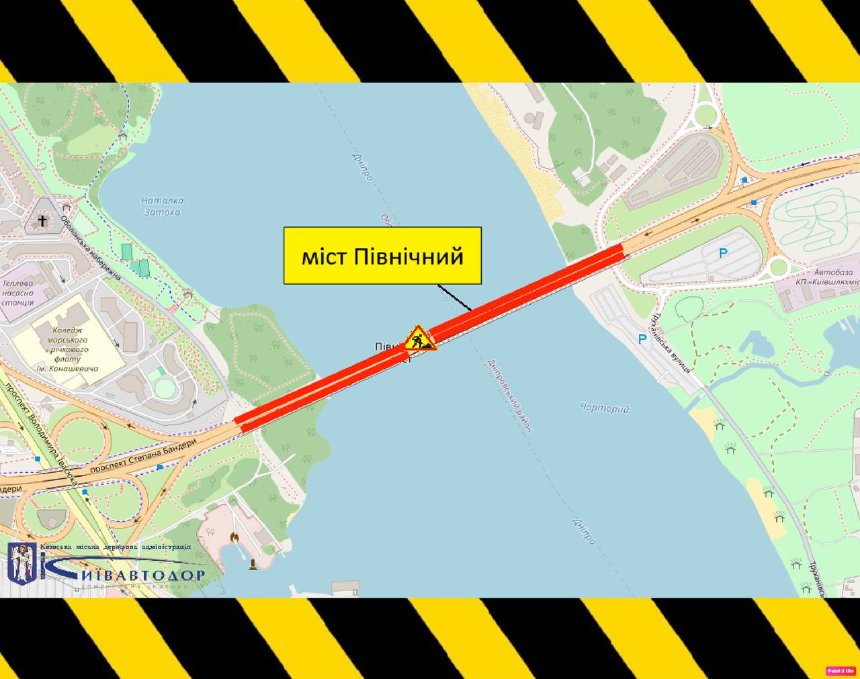 З 2 по 6 липня на Північному мосту частково обмежать рух