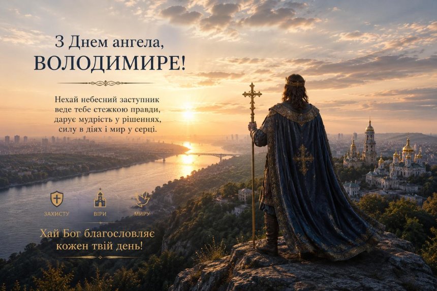 Святкова листівка для Володимира