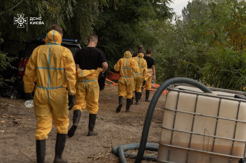 На озері Кирилівське у Києві другий тиждень ліквідовують наслідки обстрілу На озері Кирилівське у Києві другий тиждень ліквідовують наслідки обстрілу
