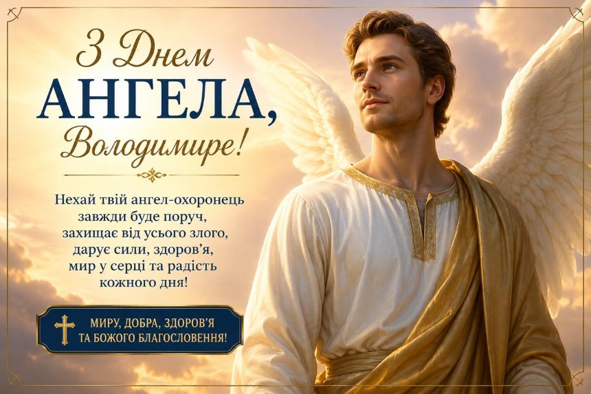 Картинка з іменинами Володимира