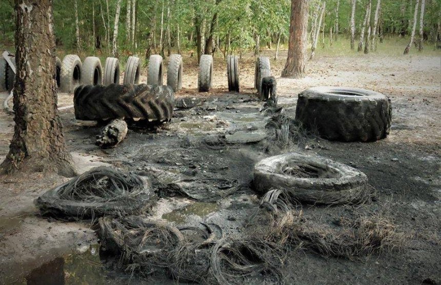 Бесславные ублюдки: вандалы сожгли тренировочную площадку для собак (фото)
