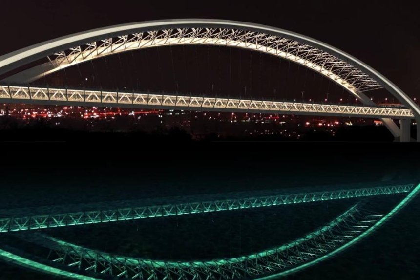 Разработчики освещения для ЦУМа представили проект подсветки Подольского моста