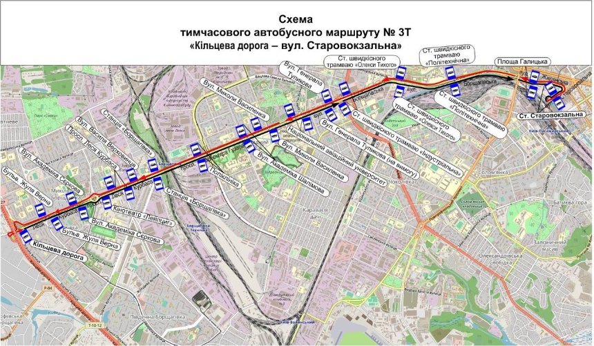 31 серпня замість деяких трамваїв курсуватимуть автобуси: деталі