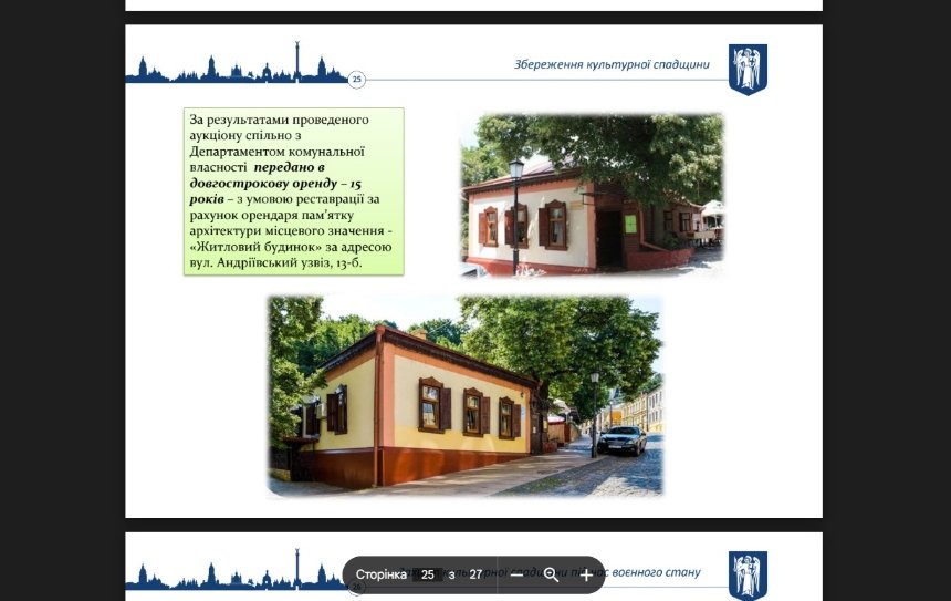 Одноповерхову садибу на Андріївському узвозі в Києві можуть передати забудовнику: деталі