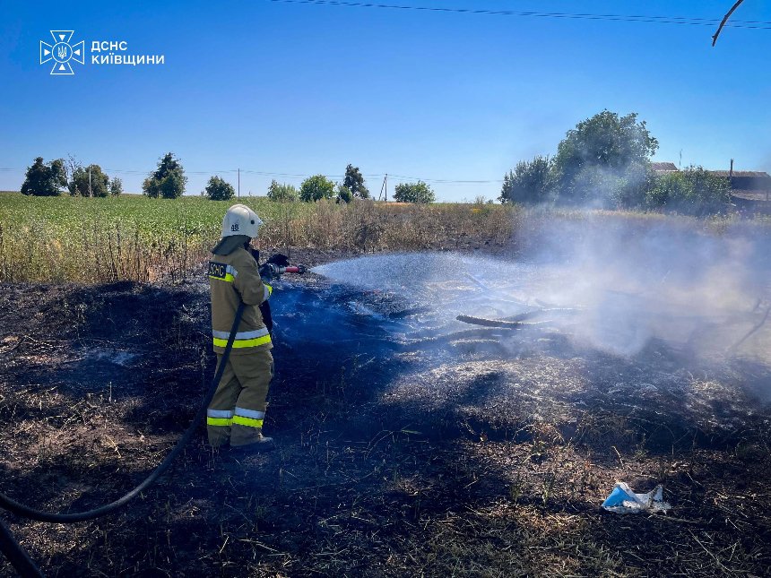 На Київщині в екосистемах за добу через спеку сталося понад 30 пожеж