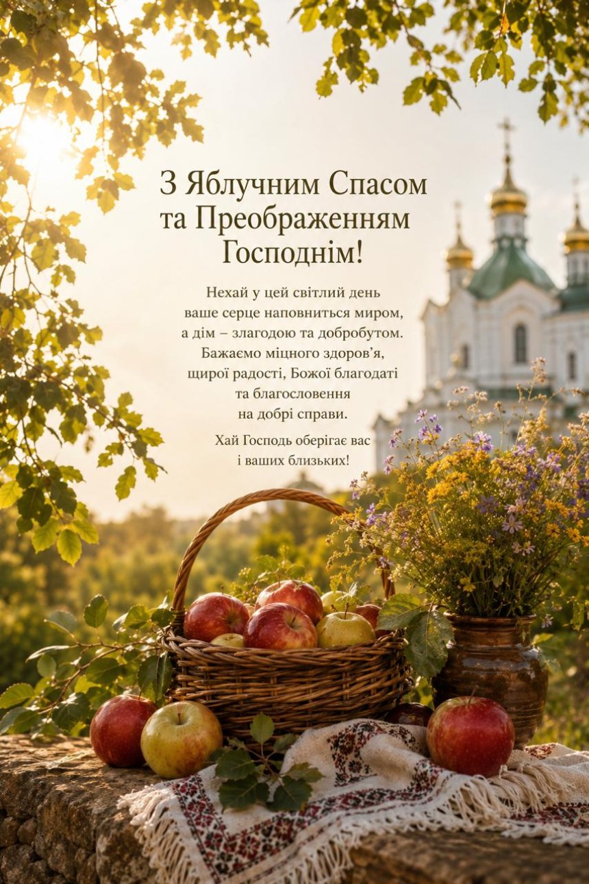 Листівки з Яблучним Спасом 2026 року
