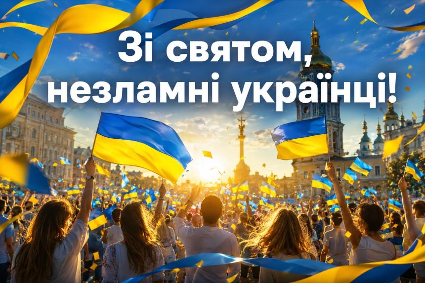 Зі святом, незламні українці — листівка українською