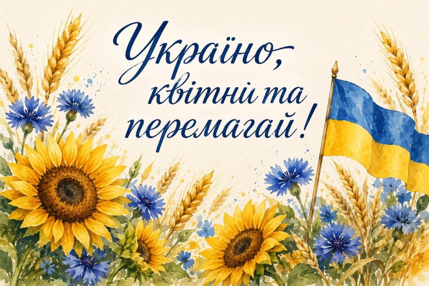 Україно, квітни та перемагай — святкова картинка