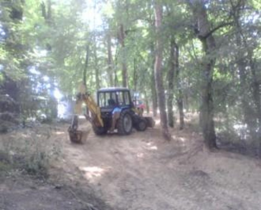 В Голосеевском лесу ведется строительство: охранники нападают на активистов. ФОТО