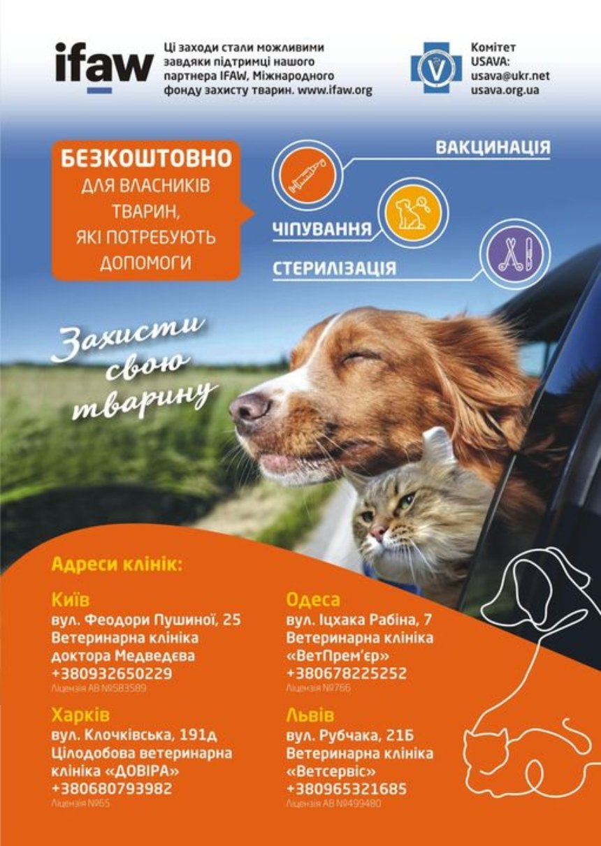 Безплатна допомога тваринам у Києві