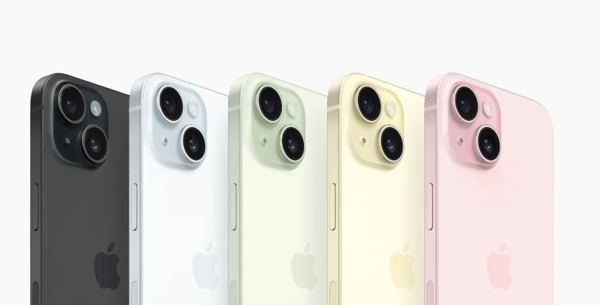 iPhone 15 та iPhone 15 Plus представлений у п’яти кольорах та має матовий корпус 