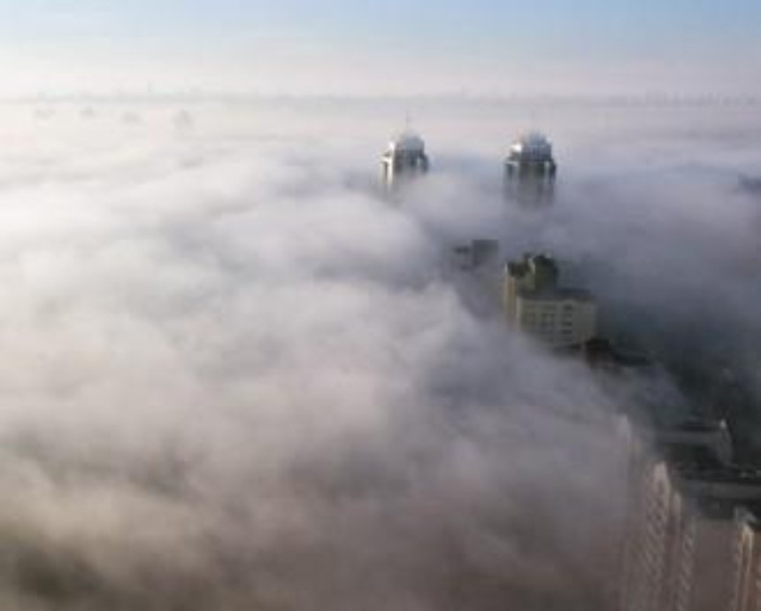 10 потрясающих аэрофото туманного Киева