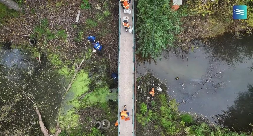 Вивезли 80 кубометрів сміття: на озері Зариваха у Дарницькому районі Києва провели толоку