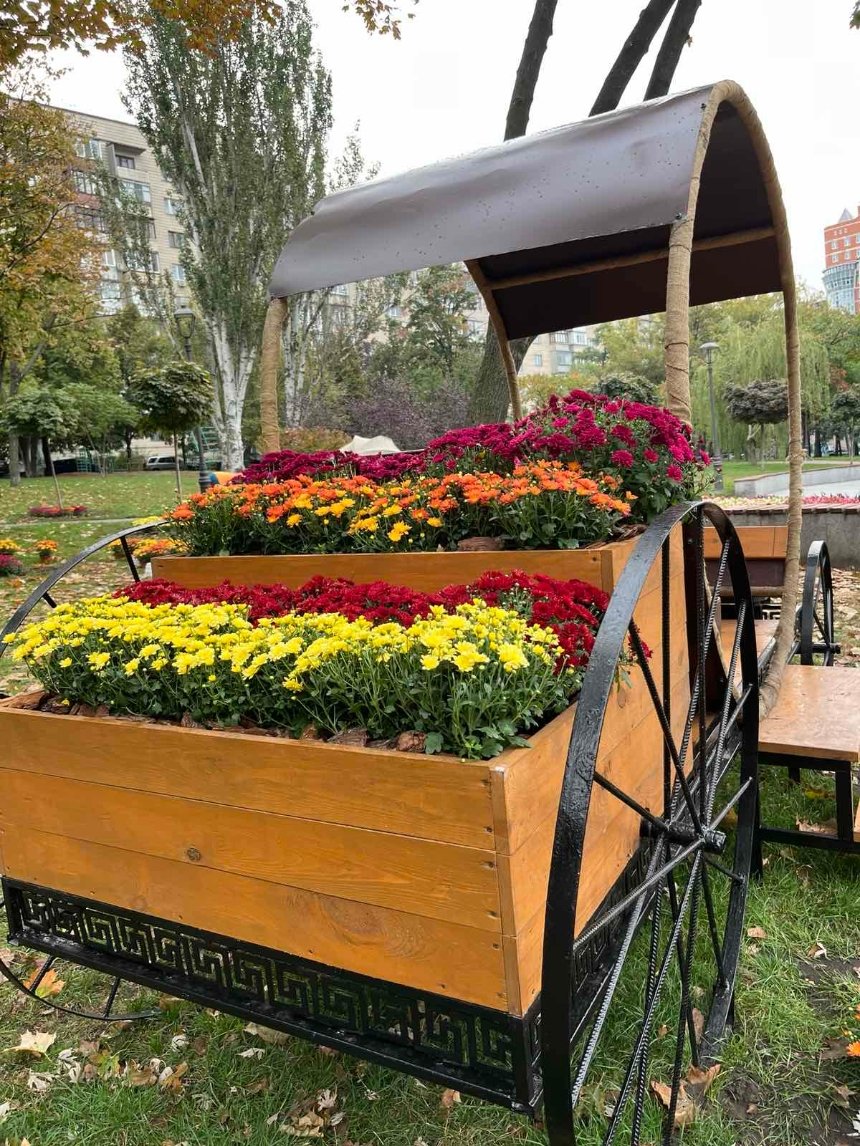У Печерському районі з'явилася нова квіткова фотозона