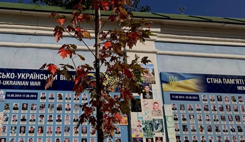 Біля Михайлівського собору поруч зі Стіною пам’яті у Києві висадили 12 кленів Фрімана: фото