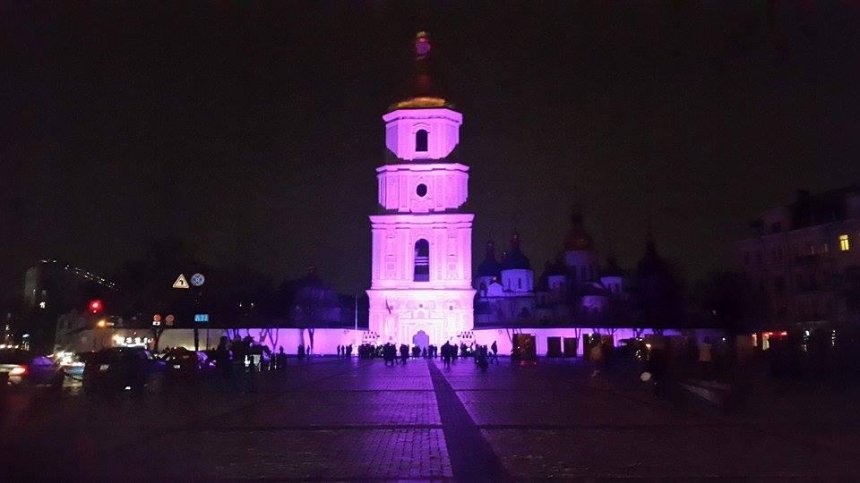 Софию Киевскую подсветят фиолетовым цветом