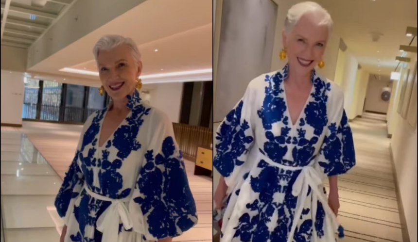 Мама Илона Маска надела вышитое платье от украинской дизайнерки