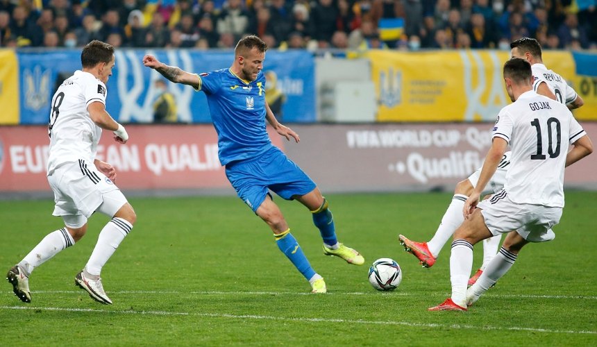 Украина победила в матче с Боснией и Герцеговиной в отборе на ЧМ-2022